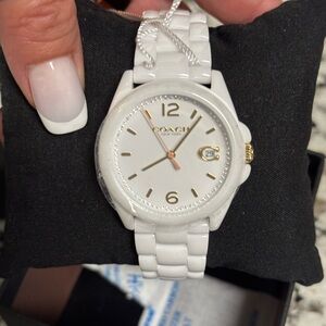 Coach White Ceramic Greyson watch